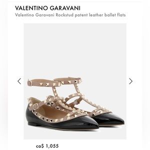Valentino Garavani Rockstud patent leather ballet flats